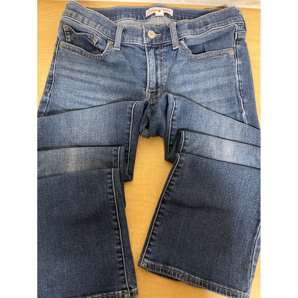 Lucky Brand Jeans Womens 8/29 Medium Wash Straight Leg Denim Blue Stretch